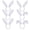 White, variant on Toptie 6 Pcs Easter Bunny Ears Headbands for Adults & Kids, Rabbit Ear Hair Band, Dress Up Costume Accessory