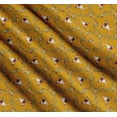 thumbnail image 3 of Soimoi Gold Cotton Poplin Fabric Floral & Cow Skull Head Damask Print Fabric by the Yard 42 Inch Wide, 3 of 7