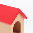 thumbnail image 3 of 1Set Wooden Miniature Dog Hut Red Rustic Design for Craft Lovers and Photography Props, 3 of 9