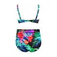 thumbnail image 5 of Women High Waisted Bikini Sets Two Piece Swimsuits Floral Print Bikini Swimwear Tankini Top With Bottoms 2 Piece Bathing Suits S, 5 of 5