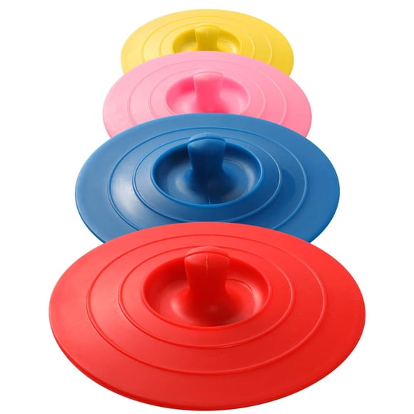 Set de 4 tapas de silicona para taza Keweilian, multicolor, 10 cm