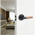 thumbnail image 7 of Sure-Loc AP101-RD FBL GRIP-WN Aspra Round Passage Door Lever Set - Flat Black / Walnut, 7 of 7