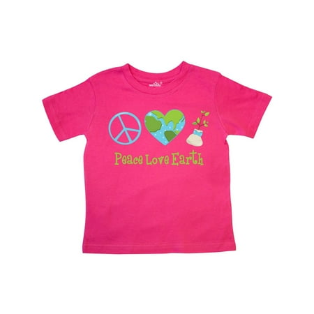 

Inktastic Peace Love Earth Gift Toddler Toddler Girl T-Shirt