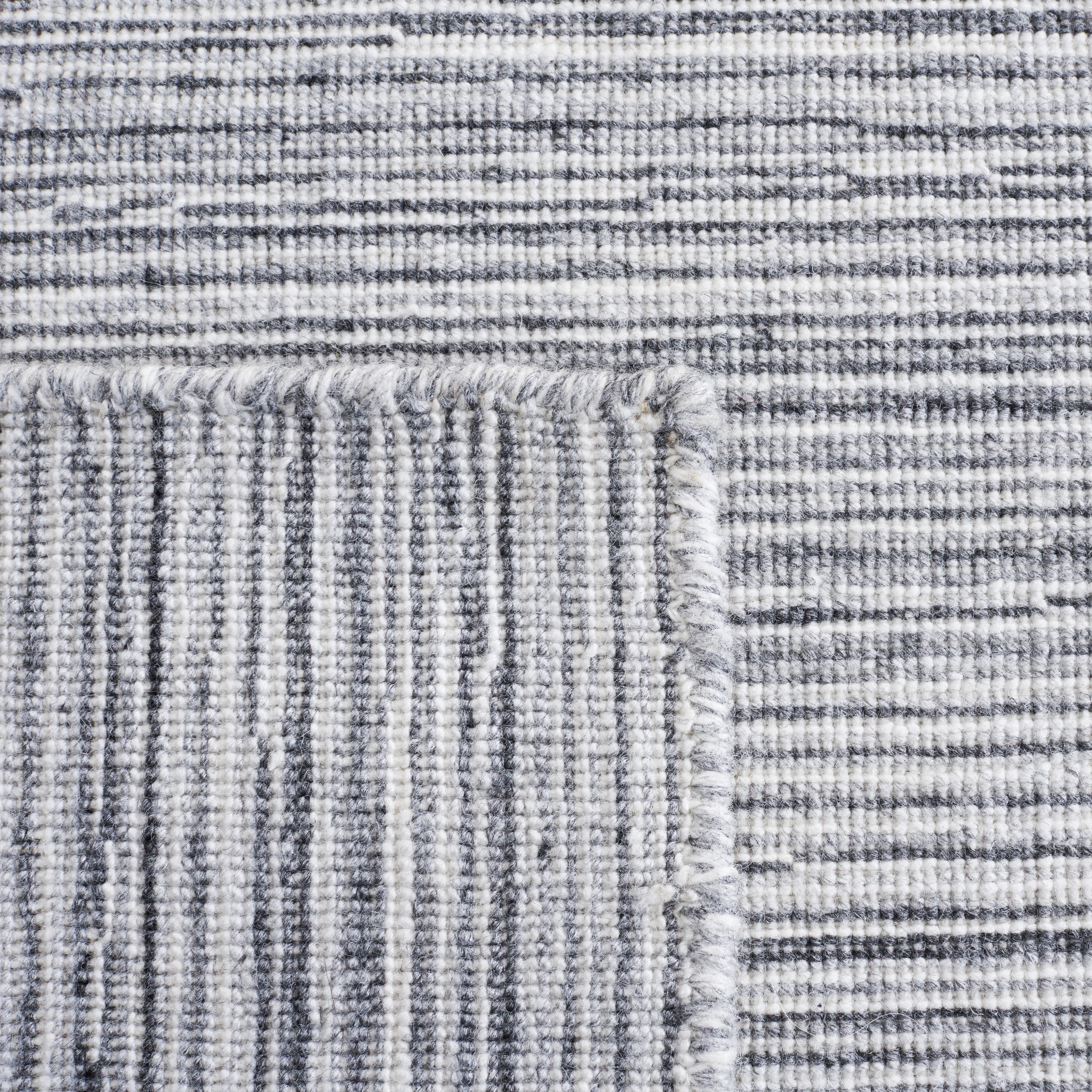 SAFAVIEH Kilim Cemal Striped Polyester Area Rug, Dark Grey, 8' x 10'