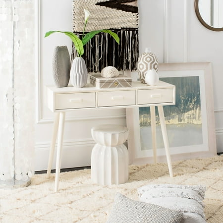 Safavieh Albus 3 Drawer Modern Solid Console Table White