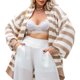 thumbnail image 4 of Txlixc Suéter de cardigan rayado femenino Txlixc moda, 4 of 8