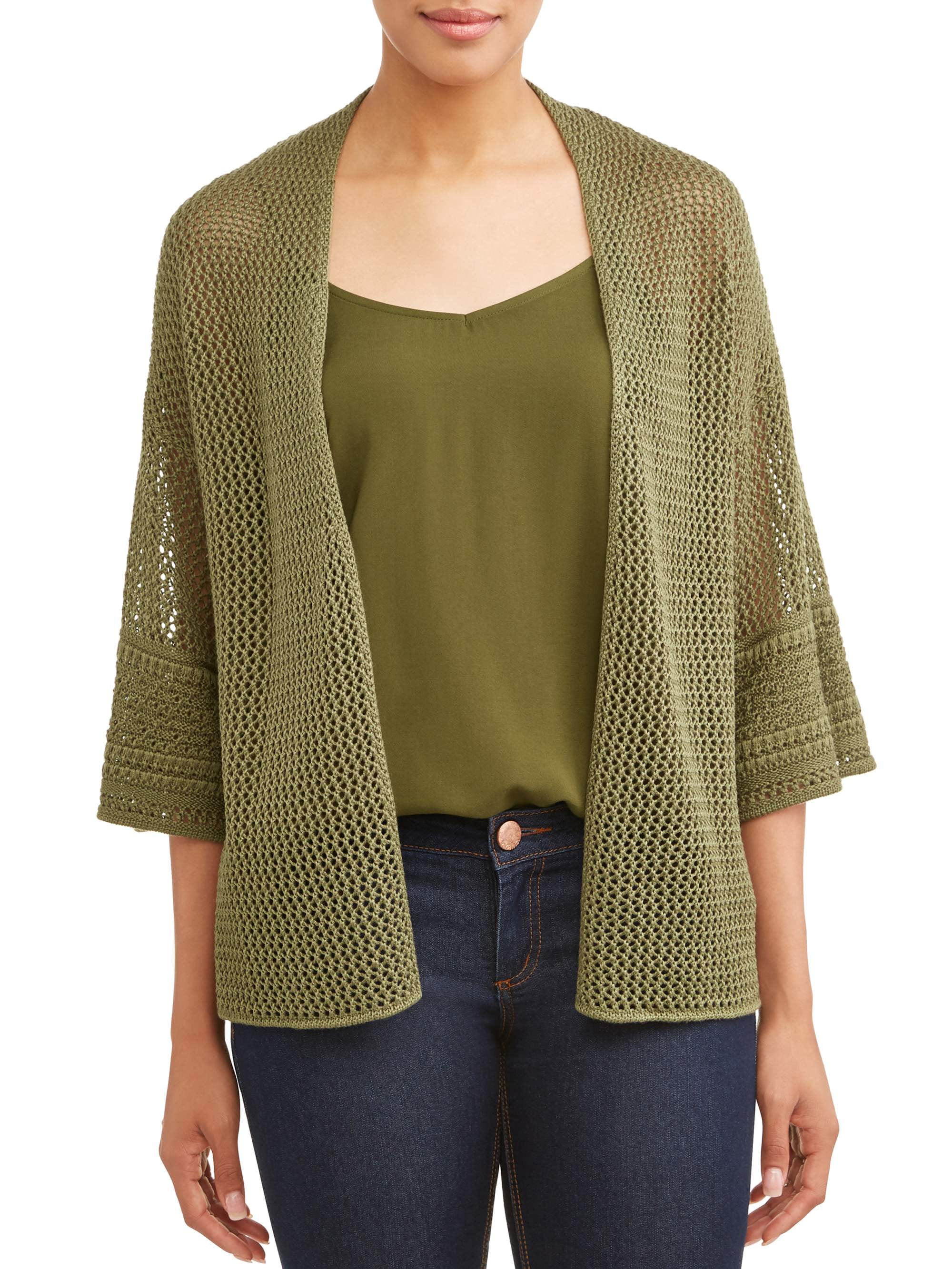 Time and Tru - Time and Tru Women's Loose Sleeve Open Cardigan - Walmart.com - Walmart.com