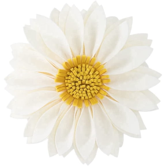 JWH 3D Handmade Round Soft Decorative Throw Pillows for Couch Sofa Couch Bed Decor 12inch in Beige