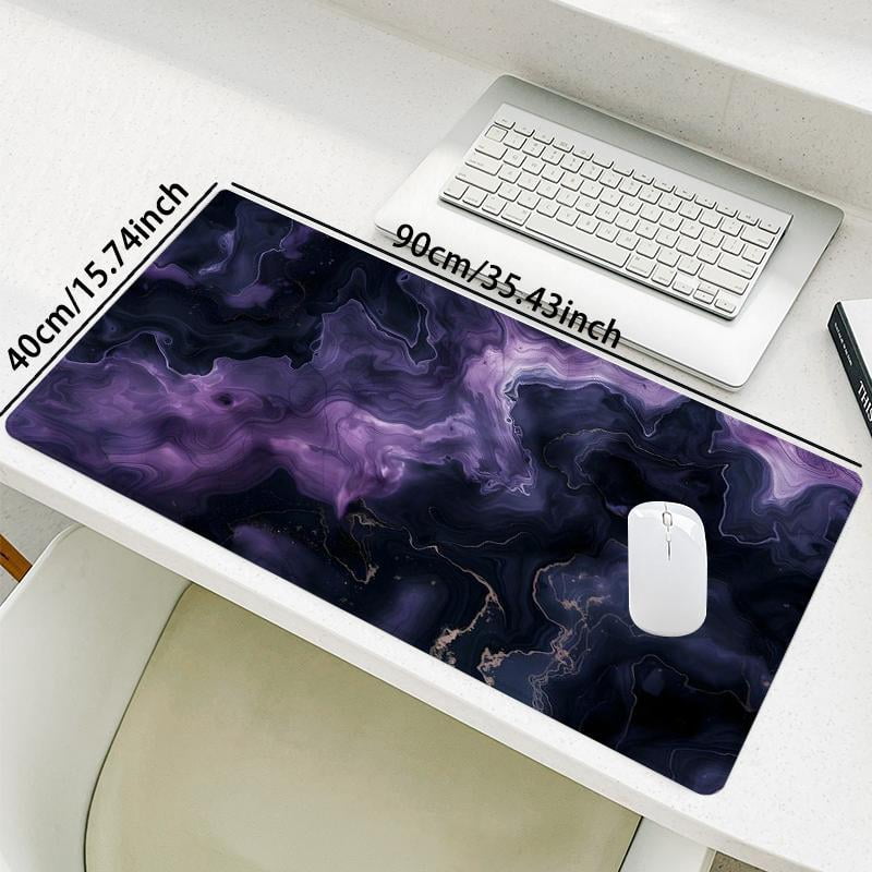 HELLOYOUNG Marble Gaming Mouse Pad, Waterproof Smooth Surface, Non-Slip Rubber Base with Anti-Fraying Stitched Edge, Large Desk Mat for Computer, Home Office PC Laptop Accessories