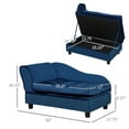 thumbnail image 2 of Noaman PawHut Luxury Small Dog Bed with Hidden Storage, 29.9" L x 17.7" W x 16.9" H, Soft 3" Foam Couch for Puppies & Small Breeds, Modern Blue Pet Furniture, 2 of 10