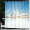 thumbnail image 4 of Ambesonne Scene Shower Curtain, Blue Sky Freedom Clouds, 69"Wx70"L, Pale Blue White, 4 of 5