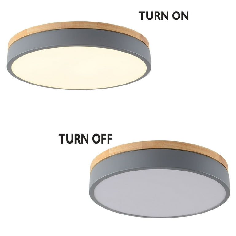 Minimalist LED Ceiling Light Wood Style Flush Mount Ceiling Light