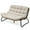 Beige, variant on Pellebant Rattan Outdoor Loveseat Sofa for Balcony, Backyard, Deck with Beige Cushion