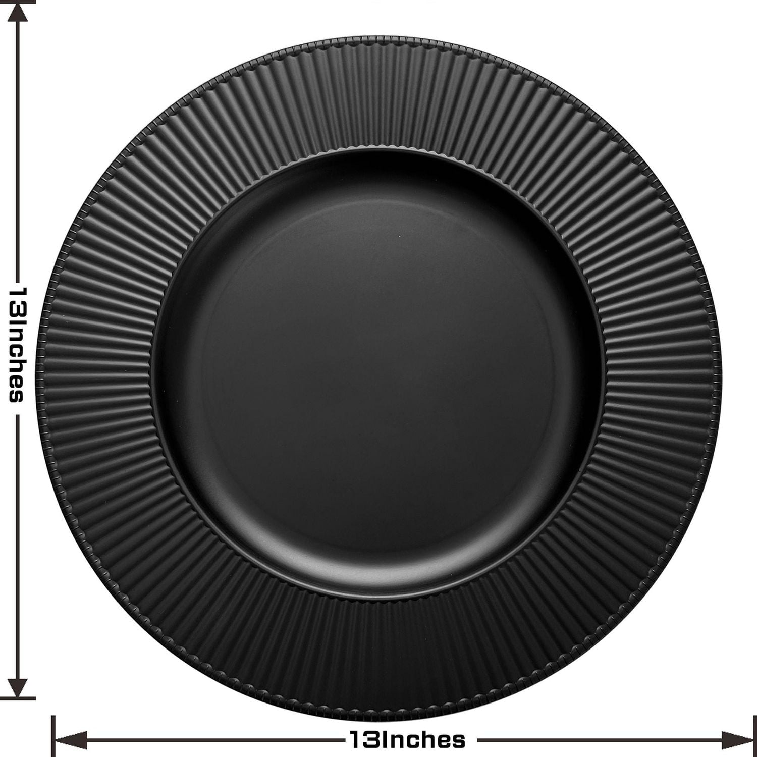 Grand plat uni 33cm Home Trends noir