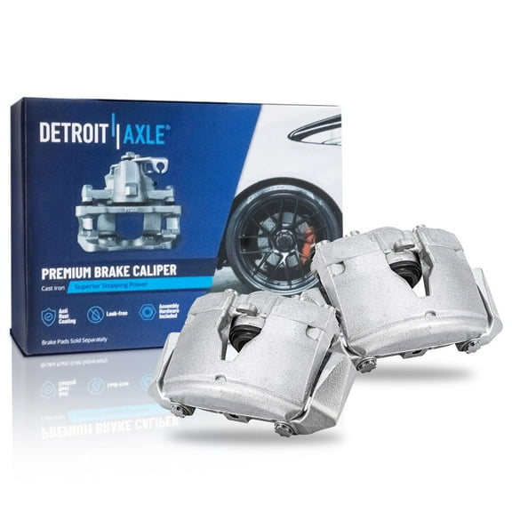 Detroit Axle - Front Disc Brake Calipers with Brackets Replacement for Audi A4 A5 Quattro Allroad - 2pc Set