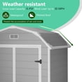 thumbnail image 6 of Shed, 6x4.5 ft Resin Storage Shed for Backyard, Durable All-Weather Storage and Sheds & Outdoor Storage, Large Outdoor Shed and Sheds Organization, Light Grey, 6 of 6