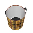 thumbnail image 3 of LNWH Laundry Basket, Yellow Plaid Scottish Pattern Foldable Laundry Hamper With Handles Waterproof, Medium Size, 3 of 8
