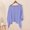Purple, variant on FKMJH Women's Irregular Collar Casual Top Solid Color Three Quarter Sleeve Cotton Linen Vacation Wear Beach towel