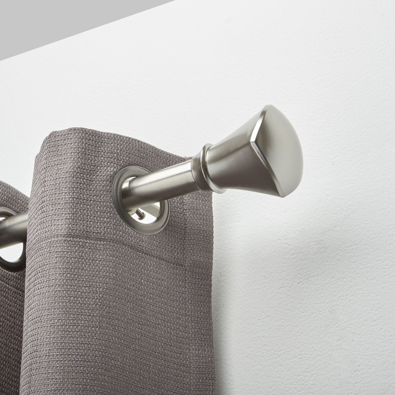 hometrends Rope Ball 1" Drapery Rod Set 36-66" Nickel