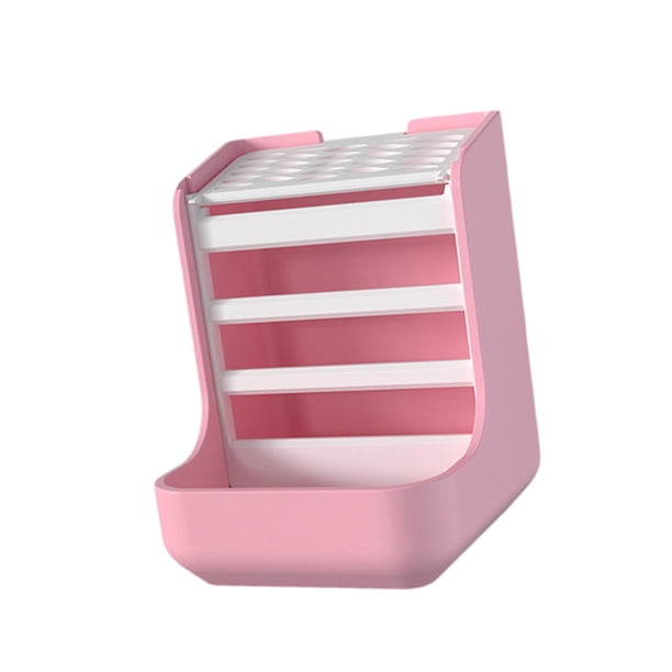 Jaula dispensadora de heno para conejos y cobayas, accesorios multifunción 2 en 1 rosa