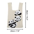 thumbnail image 4 of Unique Bargains 1 Pc Knitted Wrist Bag Cute Animals Gift Bag Beige, 4 of 5