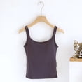 thumbnail image 2 of Dagugfen Ribbed Tank Tops for Women Camisole Button U Neck Tunic Slim Fitted Comfy Casual Tops for Dating, 2 of 3