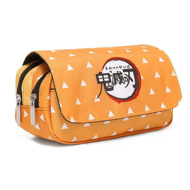 Estuche para lápices de anime Sincero de gran capacidad de lona de doble capa