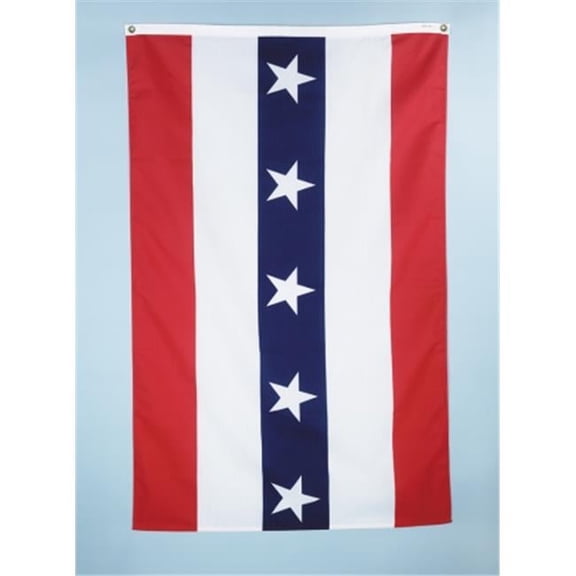 Annin Flagmakers  Cotton Sheeting Commercial Decorators Bunting - Red White and Blue - 10 x 9