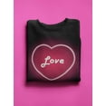 thumbnail image 3 of Love And Heart Neon Sweatshirt Women -Image by Shutterstock, Female Large, 3 of 4