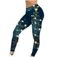 thumbnail image 5 of Mingw Christmas High Waisted Leggings for Women Snowflake Print Soft Stretch Ankle Length Leggings Sport Activewear Trousers,Multicolor,S, 5 of 5