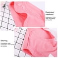 thumbnail image 3 of 3 Pcs Culottes Femmes Couleur Unie Lavables Portables Réutilisables Tricotées Respirantes Lingerie Filles Culottes sous-Vêtements Rouges 2TG, 3 of 9