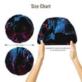 thumbnail image 5 of Rateoe Futuristic Purple Panther Pattern Silk Satin Hair Bonnet for Sleeping, Adjustable Sleep Cap Turban for Women , Curly Straight Hair Long Large Braid, 5 of 6