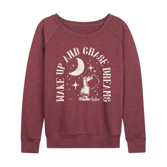 Peanuts - Wake Up And Chase Dreams - Women's Lightweight French Terry Long Sleeve Shirt