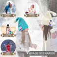 thumbnail image 5 of Gorro de Punto Gorro de Navidad para niños Otoño/Invierno Gorro de Lana de muñeco de Nieve de Alce Gorro de Bola de Pelo de Cola Larga Amarillo, 5 of 5