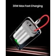 thumbnail image 2 of Power Bank Sharge 10000 mAh 30 W con cable tipo C USB-C/A gris, 2 of 7
