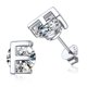 thumbnail image 1 of Pendientes de botón inicial de Plata esterlina PROSTEEL con circonita cúbica letra F para mujer, 1 of 8