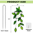 thumbnail image 2 of Stained Glass Window Hanging Green Plants Artificial Deocr Faux Plant Suncatchers, Gift for Plant Lover, 2 of 6