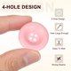 thumbnail image 4 of Uxcell 10pcs Botón de Costura 28mm 4 Agujeros Botones Redondos de Resina para Manualidades, Rosa, 4 of 6
