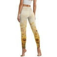 thumbnail image 2 of Renewold Sunflower Butterfly Yellow Yoga Leggings for Women with Pockets Trendy Running Yoga Pants High Waisted Tummy Control Graphic Pants Tights for Cycling Yoga Sports, 3XL, 2 of 8