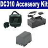 Canon DC310 Camcorder Accessory Kit includes: SDBP2L12 Battery, SDM-118 Charger, SDC-27 Case
