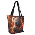 thumbnail image 2 of KLL Tote Bag for Women Cute Maple Leaf Koala Print Shopping Grocery Reusable Bags for Office School Shopping Travel, 2 of 6