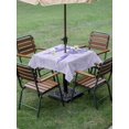 thumbnail image 4 of Outdoor Tablecloths with Umbrella Hole & Zipper, Purple Bow 54x54 Inch Square Tablecloths, Cute Bowknot Simple Pure Color Waterproof Table Cloth, Patio/Pool/Picnic Table Covers, 4 of 8