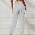 thumbnail image 4 of Timegard Womens Sweatpants Elastic High Waist Drawstring Baggy Joggers Fall Running Pants with Pockets, 4 of 7