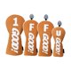 thumbnail image 4 of 4 fundas de madera para cabezas de palos de golf, antiarañazos, funda protectora para tacos de golf Naranja, 4 of 9