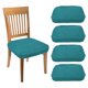 thumbnail image 1 of Funda de asiento elástica de 4 piezas, funda de silla de comedor, verde oscuro, 1 of 6