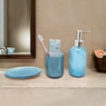 thumbnail image 4 of Unique Bargains 3pcs Durable Dot Bathroom Accessories Kit Blue, 4 of 4