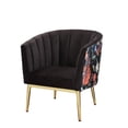 thumbnail image 1 of Acme Furniture Colla Accent Chair, Black Velvet & Gold, 1 of 2