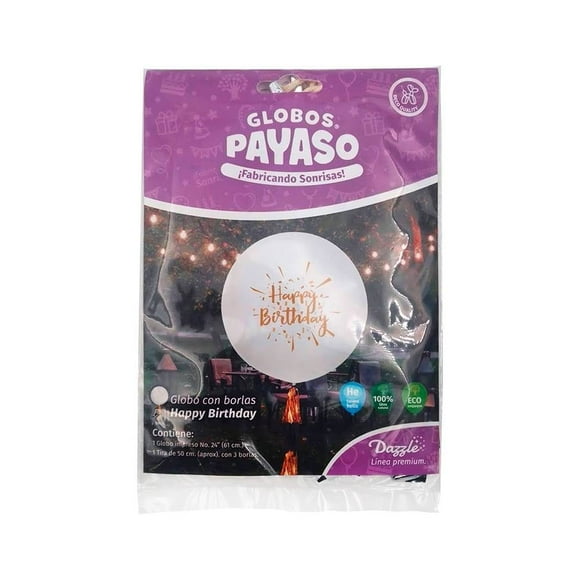Globo Globos Payaso 5 Piezas color blanco