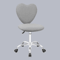 thumbnail image 4 of Impressions Vanity Heart 360 Degrees Swivel Vanity Chair with Adjustable Height (Grey Boucle), 4 of 6