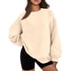 thumbnail image 1 of Sudadera con Capucha de Gran Tamaño para Mujer, Suéteres de Larga con Cuello Redondo de , Conjuntos Cómodos de Moda de Otoño. Caqui XL, 1 of 9